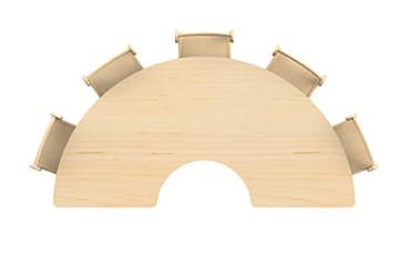 Natura Tisch U-förmig, 163 x 56 cm